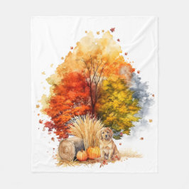 Design des Wasserfarbenfalles - Golden Retriever Fleecedecke