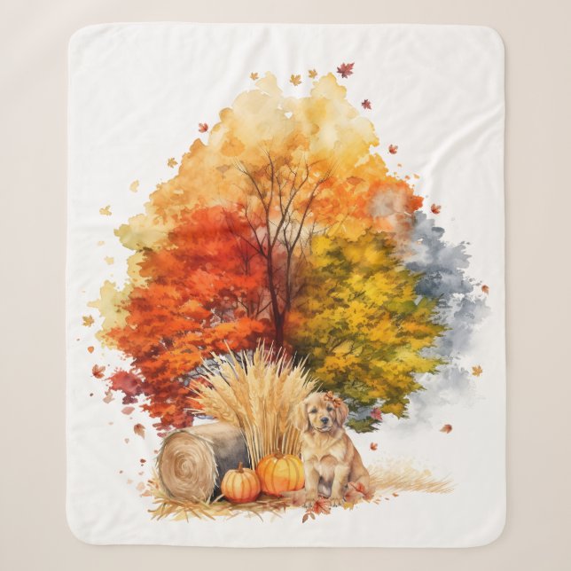 Design des Wasserfarbenfalles - Golden Retriever Sherpadecke (Vorderseite)