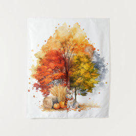 Design des Wasserfarbenfallhundes - Corgi Wandteppich