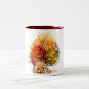 Design des Wasserfarbenfallhundes - Corgi Zweifarbige Tasse