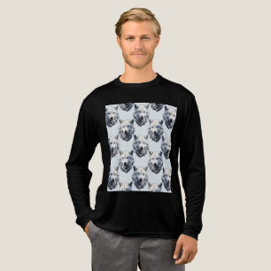 Design des weißen Wolfskopfes Tri-Blend Shirt