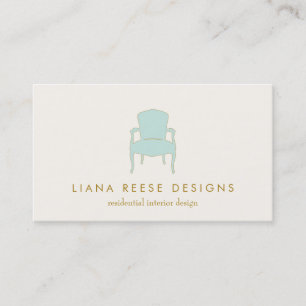 Design d'intérieur Français Chaise Logo Carte de v
