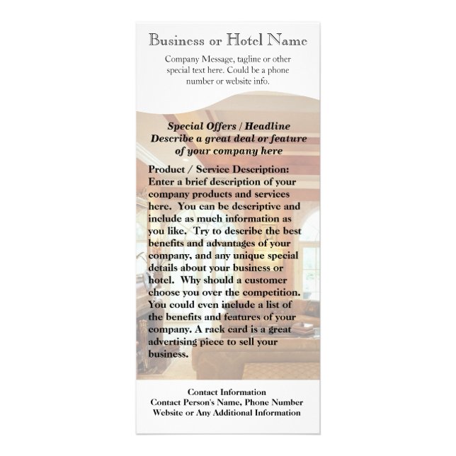 Design d'intérieur ou modèle de cartes de support (Devant)