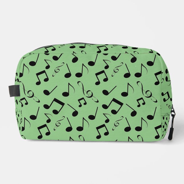Design-Dopp-Kit-Bag für Schwarze Musikernoten Waschbeutel (Vorderseite)