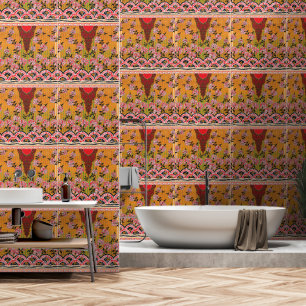 design d'un mur rouge et noir suspendu