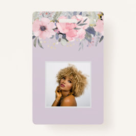 Design Eigene Hübsche Girly Pink Blumengestation Ausweis