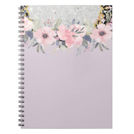 Design Eigene Hübsche Girly Pink Blumengestation Notizblock