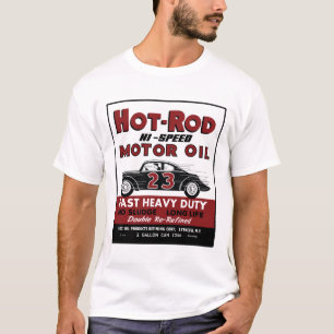 Design einer alten Blechdose für Hot-Rod-Motoröl T-Shirt