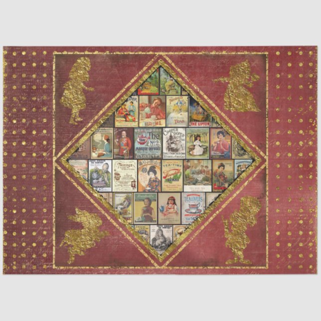 Design einer anderen Alice im Wunderland 28 Seidenpapier (Vorderseite)