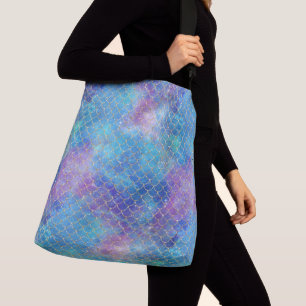 Design einer Meerjungfrau-Galaxie-Serie 9 Tragetaschen Mit Langen Trägern