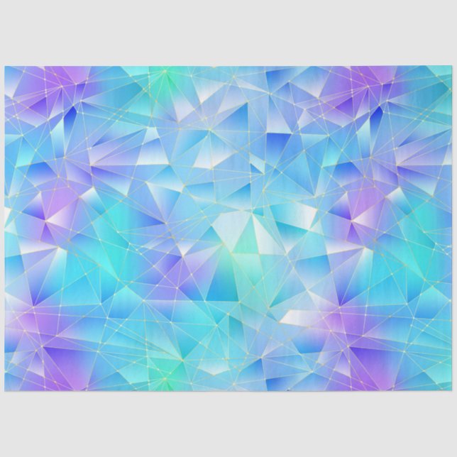 Design einer Mermaid-Kristallreihe 1 Seidenpapier (Vorderseite)