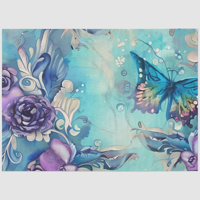 Design einer mystischen Schmetterlingsreihe 13 Seidenpapier (Vorderseite)