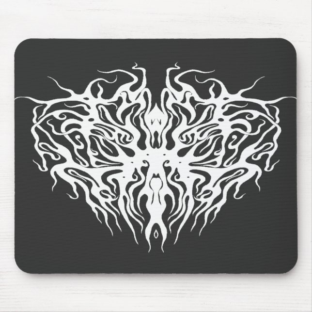Design eines Abstrakt-gebrochenen Herzstamms Mousepad (Vorne)