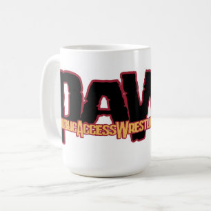 Design eines PAWA-Logos auf einer Kaffeetasse