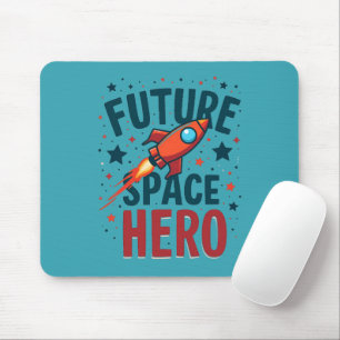 Design eines Retro-Raketenraumschiffs für den zukü Mousepad