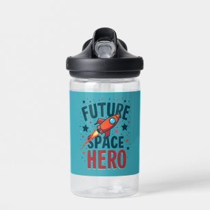 Design eines Retro-Raketenraumschiffs für den zukü Trinkflasche