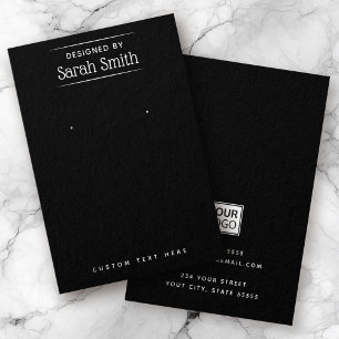 Design élégant ajouter logo noir carte d'affichage