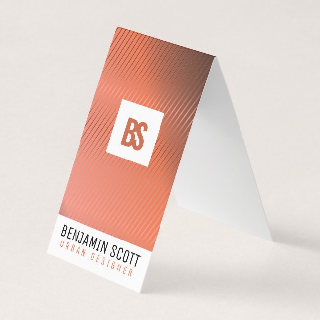 Design élégant Arrière - plan en cuivre Carte de v (Devant)