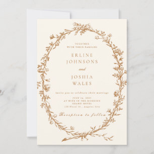 Design élégant de Faire-part de mariage Floral fra