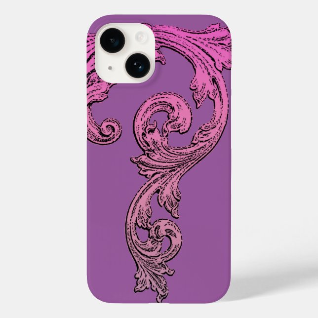 Design élégant Goth dans Purple iPhone 6 Coque (Verso)