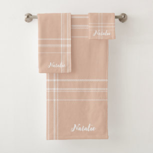 Design élégant monogramme tartan moderne texte des