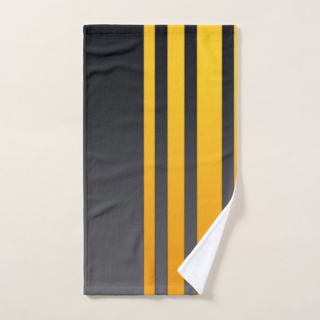 Design élégant, motif moderne, bandes verticales (Serviette à main)