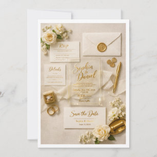 Design élégant pour le dos d'une invitation de mar