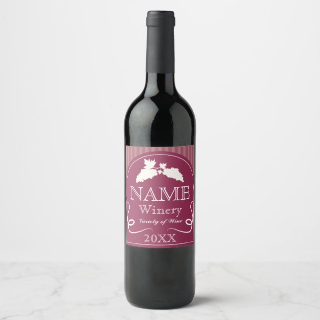 Design élégant pour les étiquettes de vin. (Devant)