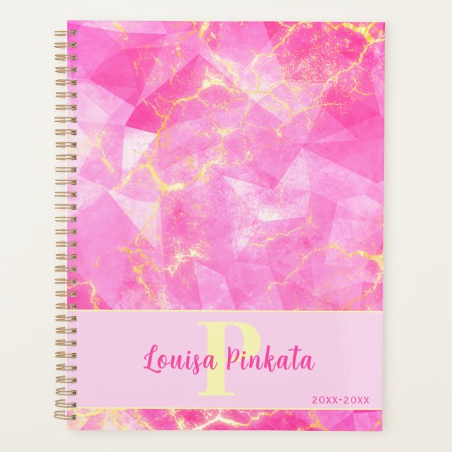 Design en cristal en pierre de marbre rose et Rose (Devant)