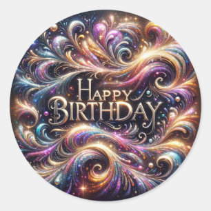 Design étincelant autocollants d'anniversaire
