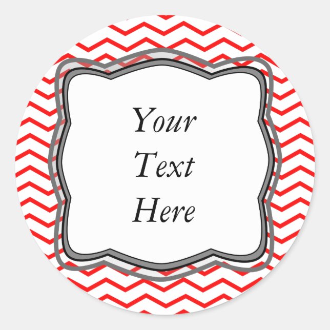 Design Étiquette Red Chevrons (Devant)