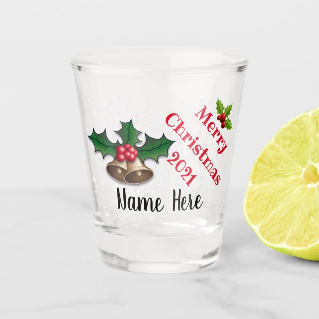 Design festif Verre de Noël personnalisé (Devant)