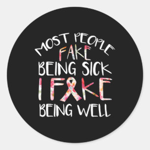 Design Fibromyalgie Kriegererkennungs-Fake ist W Runder Aufkleber