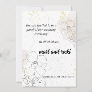 Design floral de charme : Carte Mariage