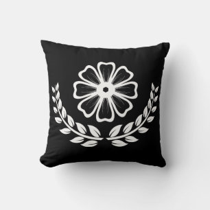 Design floral - Oreiller à jet polyester 16" x 16"