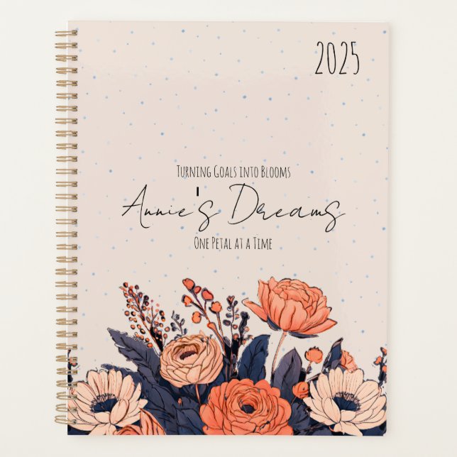 Design floral personnalisé élégant avec nom et mes (Devant)
