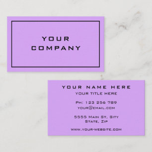 Design frais Carte de visite violet - Vos couleurs