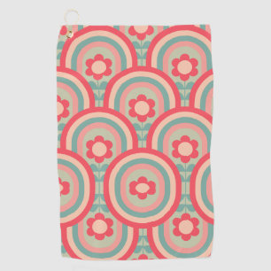 Design-Frauen für hübsch rosa Blume Golfhandtuch