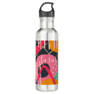 Design für abstrakte geometrische Monogrammnamen Edelstahlflasche