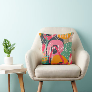 Design für abstrakte geometrische Monogrammnamen Kissen