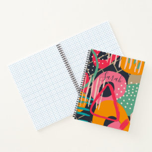 Design für abstrakte geometrische Monogrammnamen Notizbuch