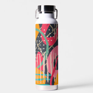 Design für abstrakte geometrische Monogrammnamen Trinkflasche