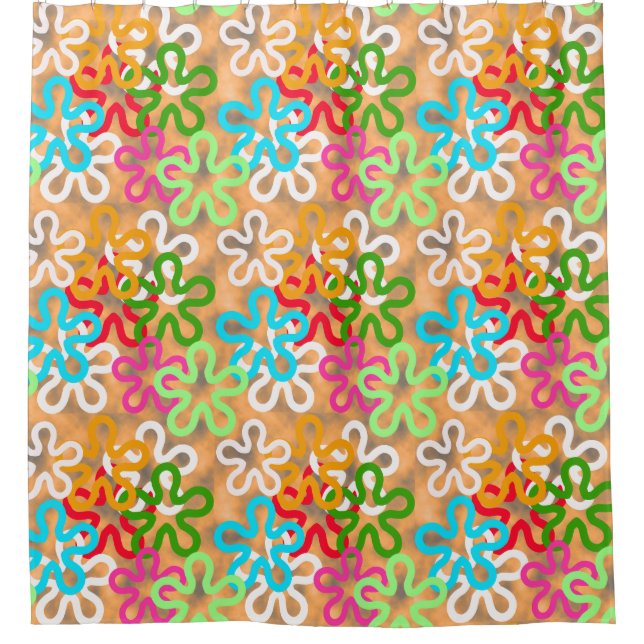 Design für afrikanische Ankara-Muster Duschvorhang (Vorderseite)
