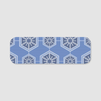 Design für blaue Ornamente Namensschild