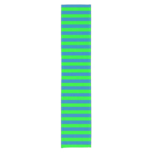 Design für blaue und grüne Streifen Kurzer Tischläufer