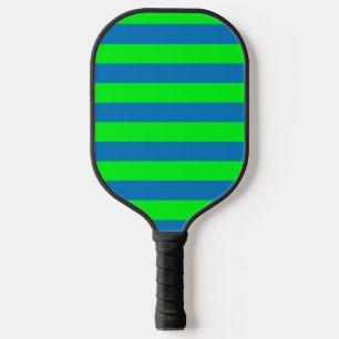 Design für blaue und grüne Streifen Pickleball Schläger