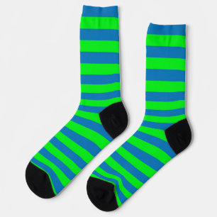 Design für blaue und grüne Streifen Socken