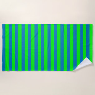 Design für blaue und grüne Streifen Strandtuch