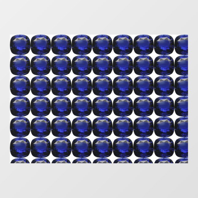Design für blaues Saphir Fensteraufkleber (Blatt)
