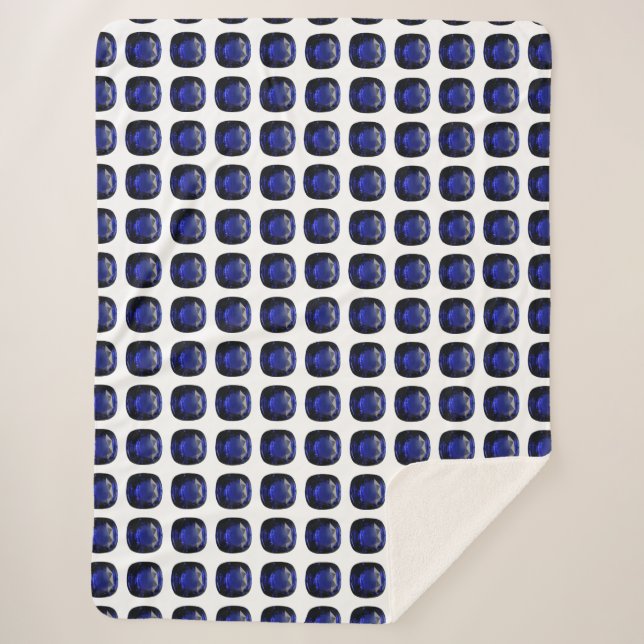 Design für blaues Saphir Sherpadecke (Vorderseite)